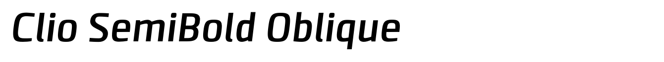 Clio SemiBold Oblique